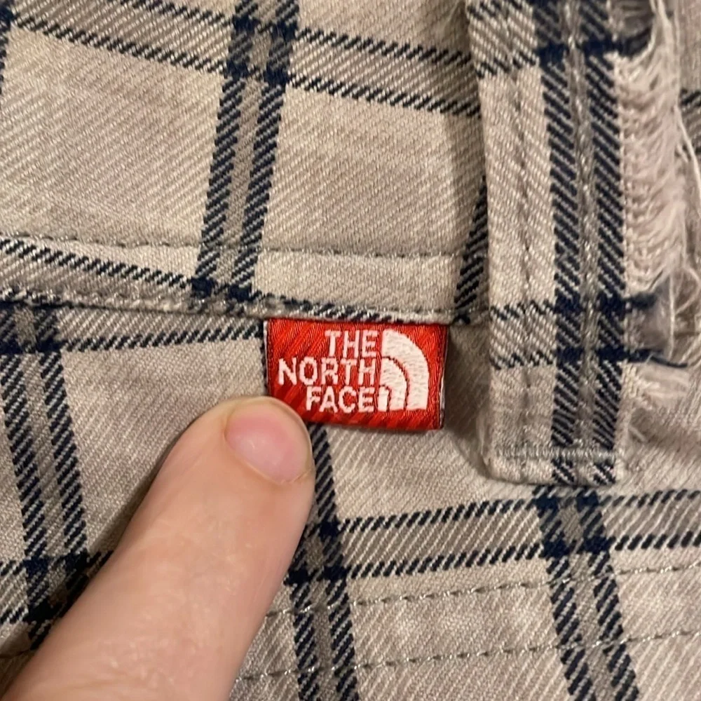 The North Face plaid print